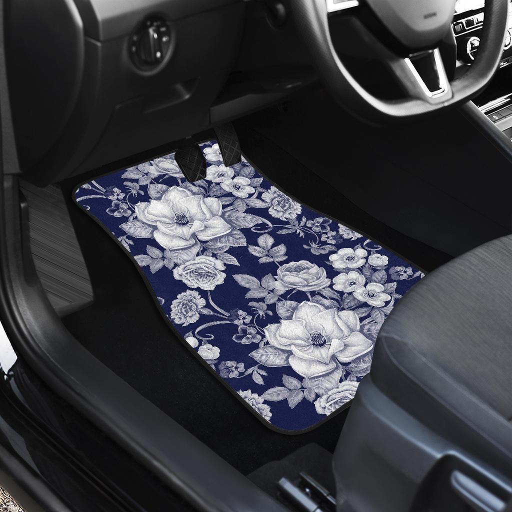 Floral Infrared Pattern Front and Back Car Floor Mats