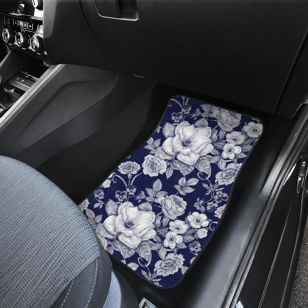 Floral Infrared Pattern Front and Back Car Floor Mats