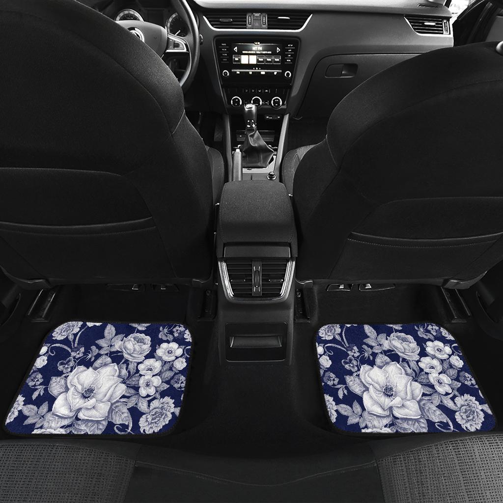 Floral Infrared Pattern Front and Back Car Floor Mats