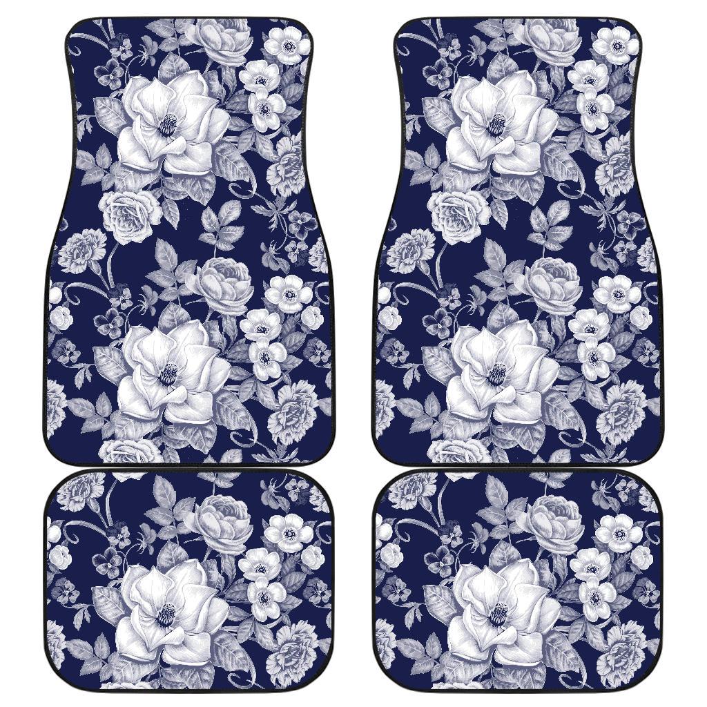 Floral Infrared Pattern Front and Back Car Floor Mats