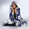 Floral Infrared Pattern Hooded Blanket-JORJUNE.COM