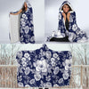 Floral Infrared Pattern Hooded Blanket-JORJUNE.COM