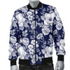 Floral Infrared Pattern Men Casual Bomber Jacket