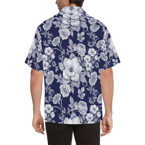 Floral Infrared Pattern Men Hawaiian Shirt