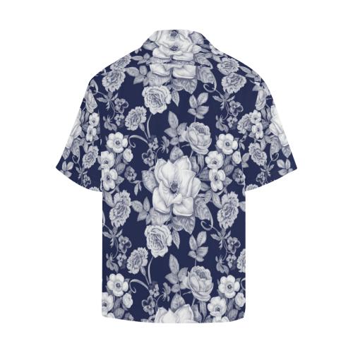 Floral Infrared Pattern Men Hawaiian Shirt
