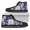 Floral Infrared Pattern Men High Top Shoes