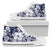 Floral Infrared Pattern Men High Top Shoes