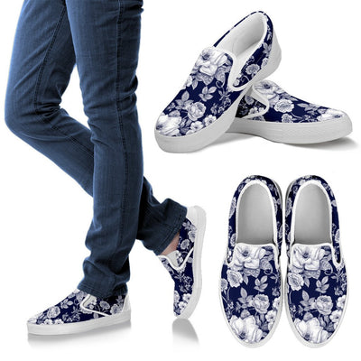 Floral Infrared Pattern Men Slip On Shoes