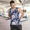 Floral Infrared Pattern Men Tank Top