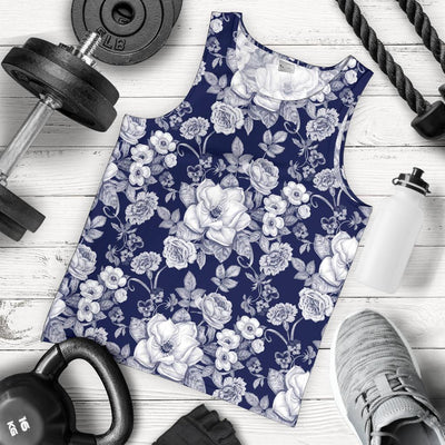 Floral Infrared Pattern Men Tank Top