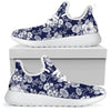 Floral Infrared Pattern Mesh Knit Sneakers Shoes