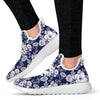 Floral Infrared Pattern Mesh Knit Sneakers Shoes