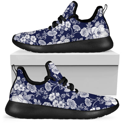 Floral Infrared Pattern Mesh Knit Sneakers Shoes