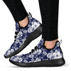 Floral Infrared Pattern Mesh Knit Sneakers Shoes