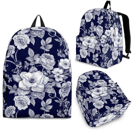 Floral Infrared Pattern Premium Backpack