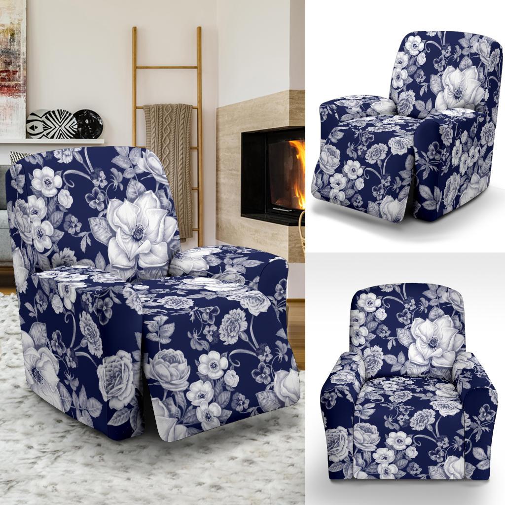 Floral Infrared Pattern Recliner Slipcover-JORJUNE.COM