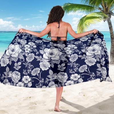 Floral Infrared Pattern Sarong Pareo Wrap