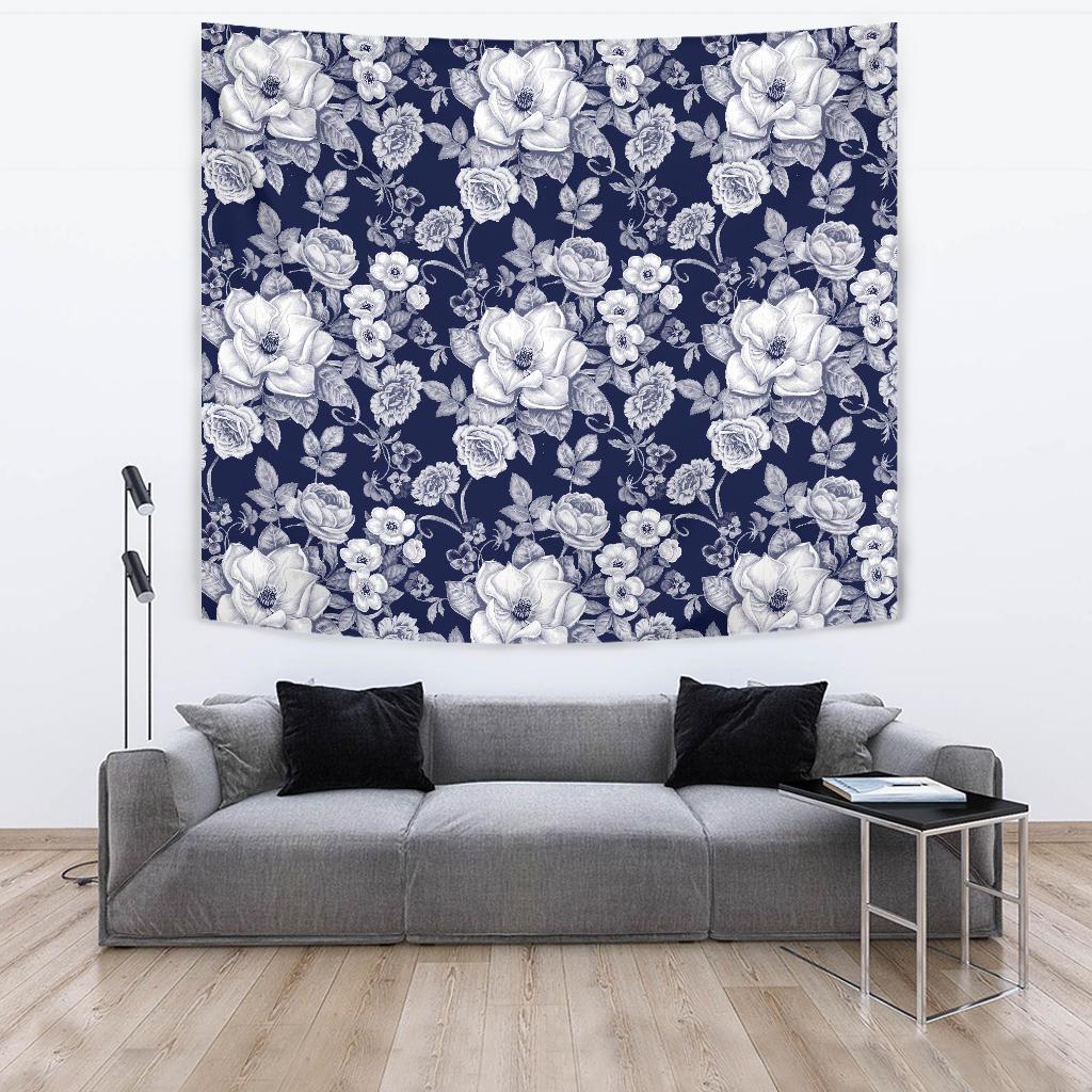 Floral Infrared Pattern Tapestry