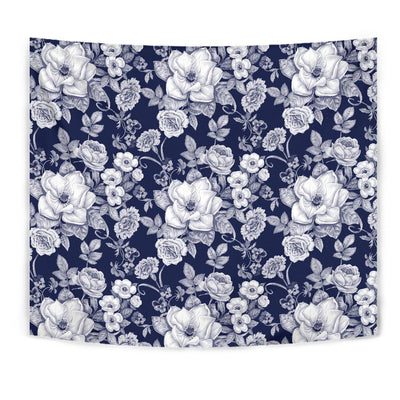 Floral Infrared Pattern Tapestry