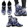Floral Infrared Pattern Women Leather Boots
