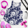 Floral Infrared Pattern Women Racerback Tank Top