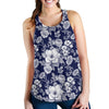 Floral Infrared Pattern Women Racerback Tank Top