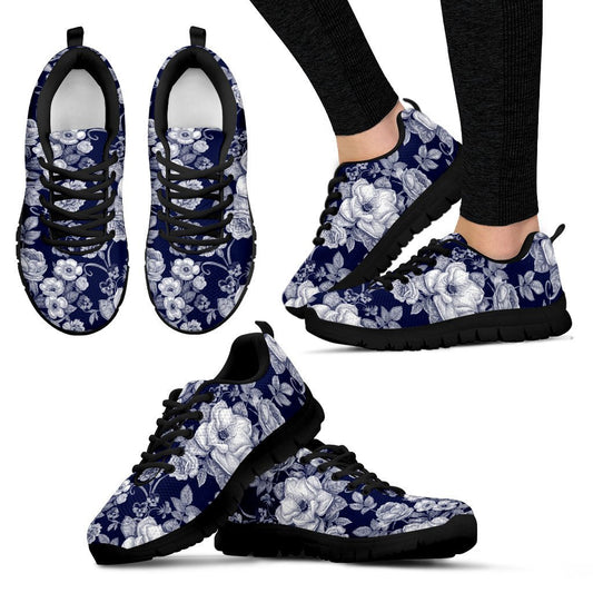 Floral Infrared Pattern Women Sneakers