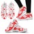 Flower Hawaiian Hibiscus Red Background Print Women Sneakers Shoes