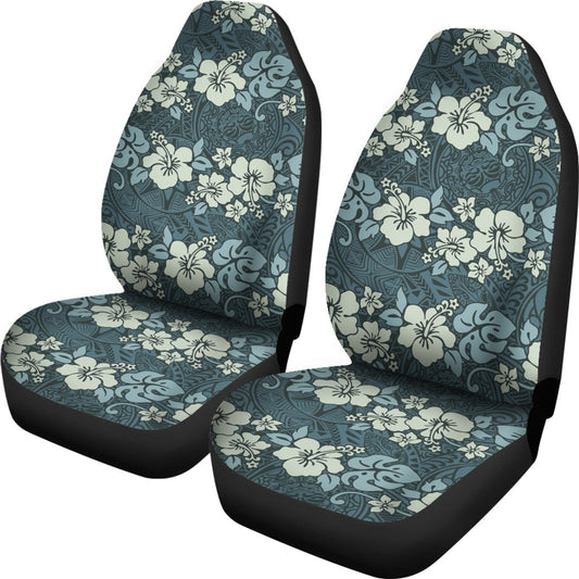 Flower Hawaiian Hibiscus Style Print Pattern Universal Fit Car Seat Covers