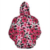 Flower Hawaiian Pink Red Hibiscus Print All Over Zip Up Hoodie