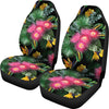 Flower Hawaiian Tropical Leaves Print Pattern Universal Fit Car Seat Covers