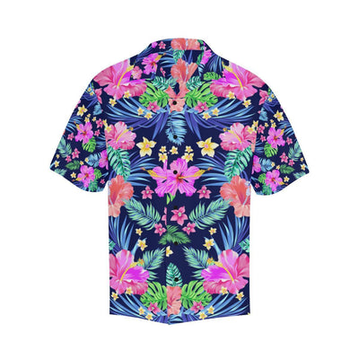 Hawaiian Tropical Hibiscus Neon Men Hawaii Shirt