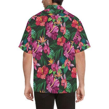 Hawaiian Flower Hibiscus tropical Men Hawaii Shirt