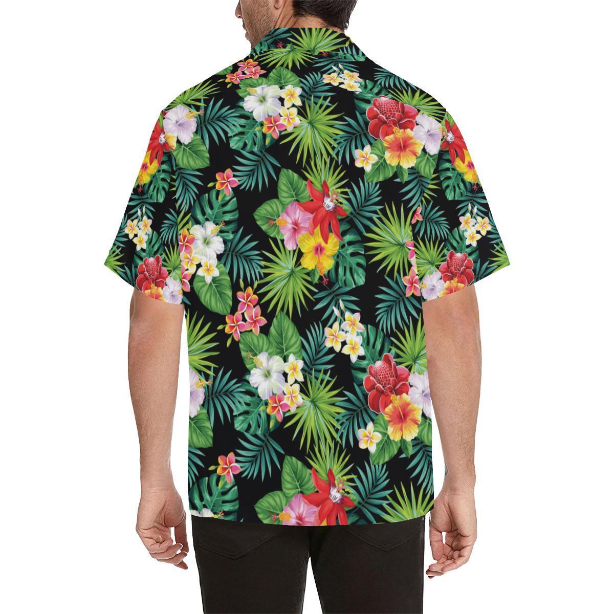 Hibiscus Hawaiian flower tropical Men Hawaii Shirt