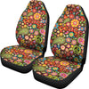 Flower Power Peace Paisley Themed Print Universal Fit Car Seat Covers