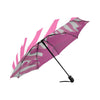 Flowing Pink paint Zebra Automatic Foldable Umbrella