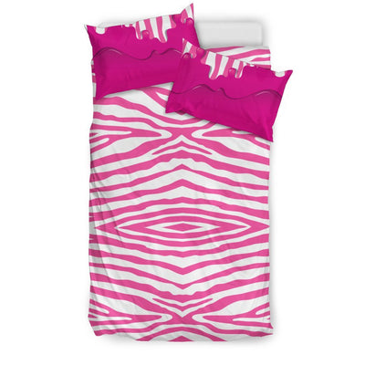 Flowing Pink paint Zebra Duvet Cover Bedding Set