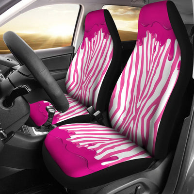 Flowing Pink paint Zebra Universal Fit Car Seat Covers