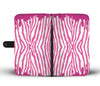 Flowing Pink Paint Zebra Wallet Phone Case