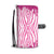 Flowing Pink Paint Zebra Wallet Phone Case