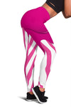 Flowing Pink Paint Zebra Women Leggings