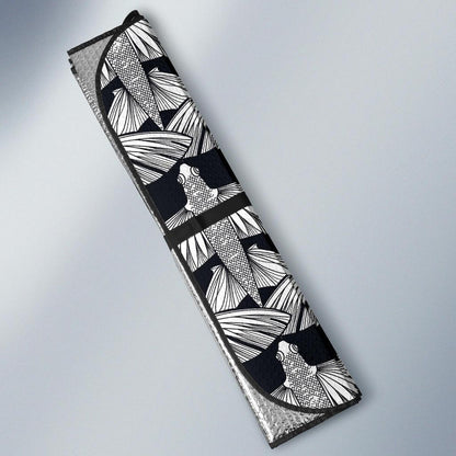 Flying Fish Pattern Print Design 03 Car Sun Shade-JORJUNE.COM