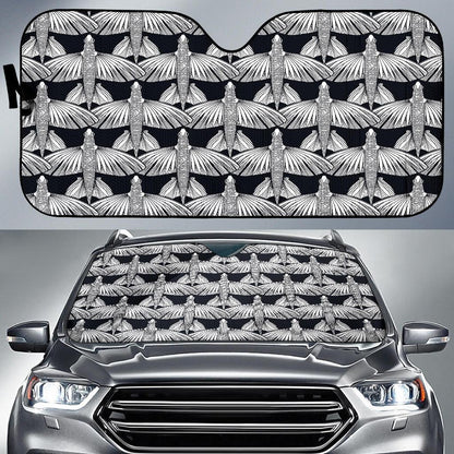 Flying Fish Pattern Print Design 03 Car Sun Shade-JORJUNE.COM