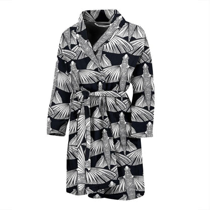 Flying Fish Pattern Print Design 03 Men Bathrobe-JORJUNE.COM