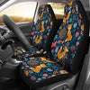 Fox Cute Jungle Print Pattern Universal Fit Car Seat Covers