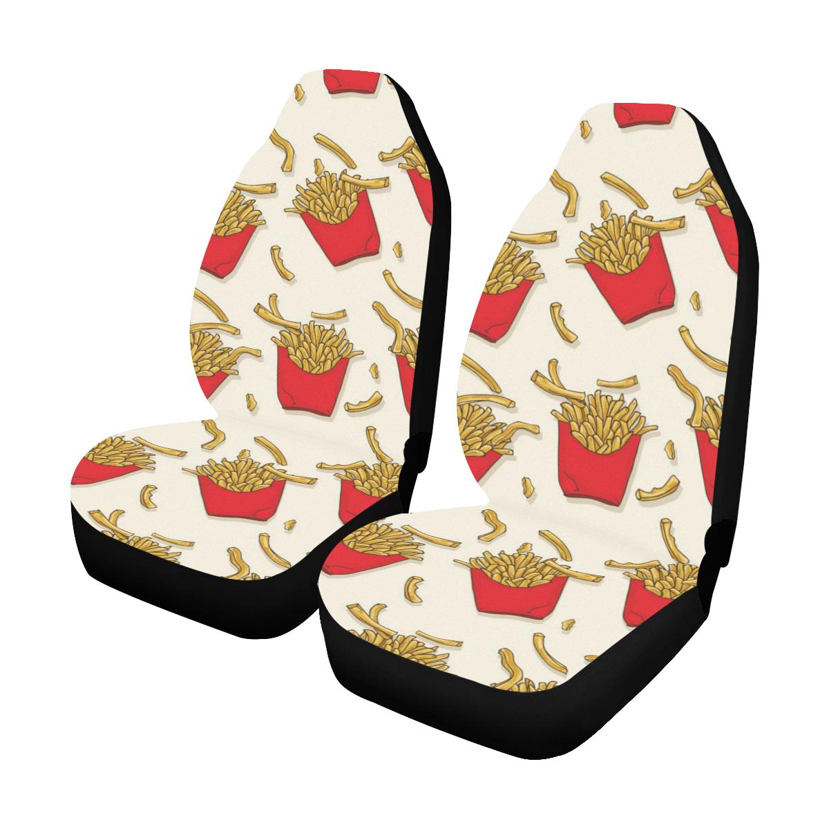 French Fried Pattern Print Design 01 Car Seat Covers (Set of 2)-JORJUNE.COM