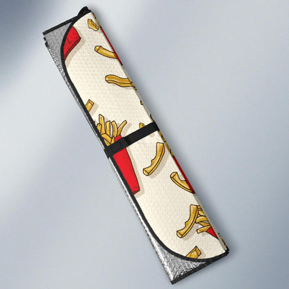 French Fried Pattern Print Design 01 Car Sun Shade-JORJUNE.COM