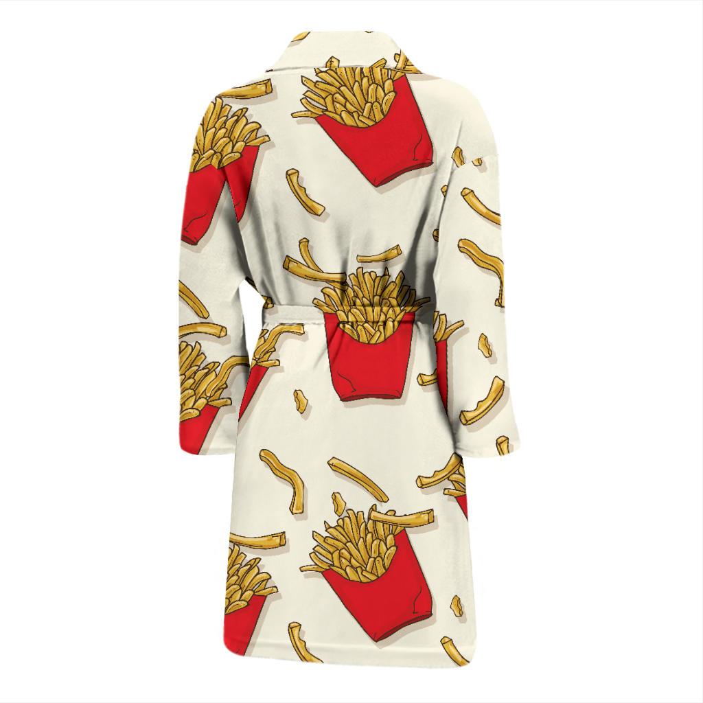 French Fried Pattern Print Design 01 Men Bathrobe-JORJUNE.COM