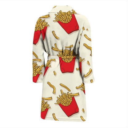 French Fried Pattern Print Design 01 Men Bathrobe-JORJUNE.COM