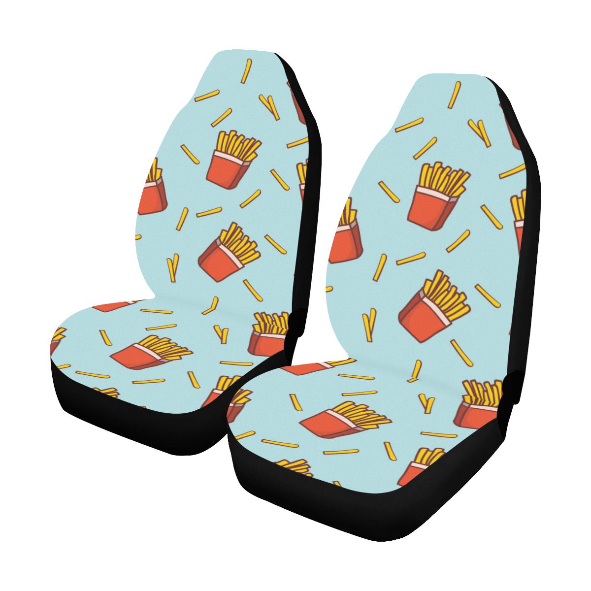 French Fried Pattern Print Design 02 Car Seat Covers (Set of 2)-JORJUNE.COM